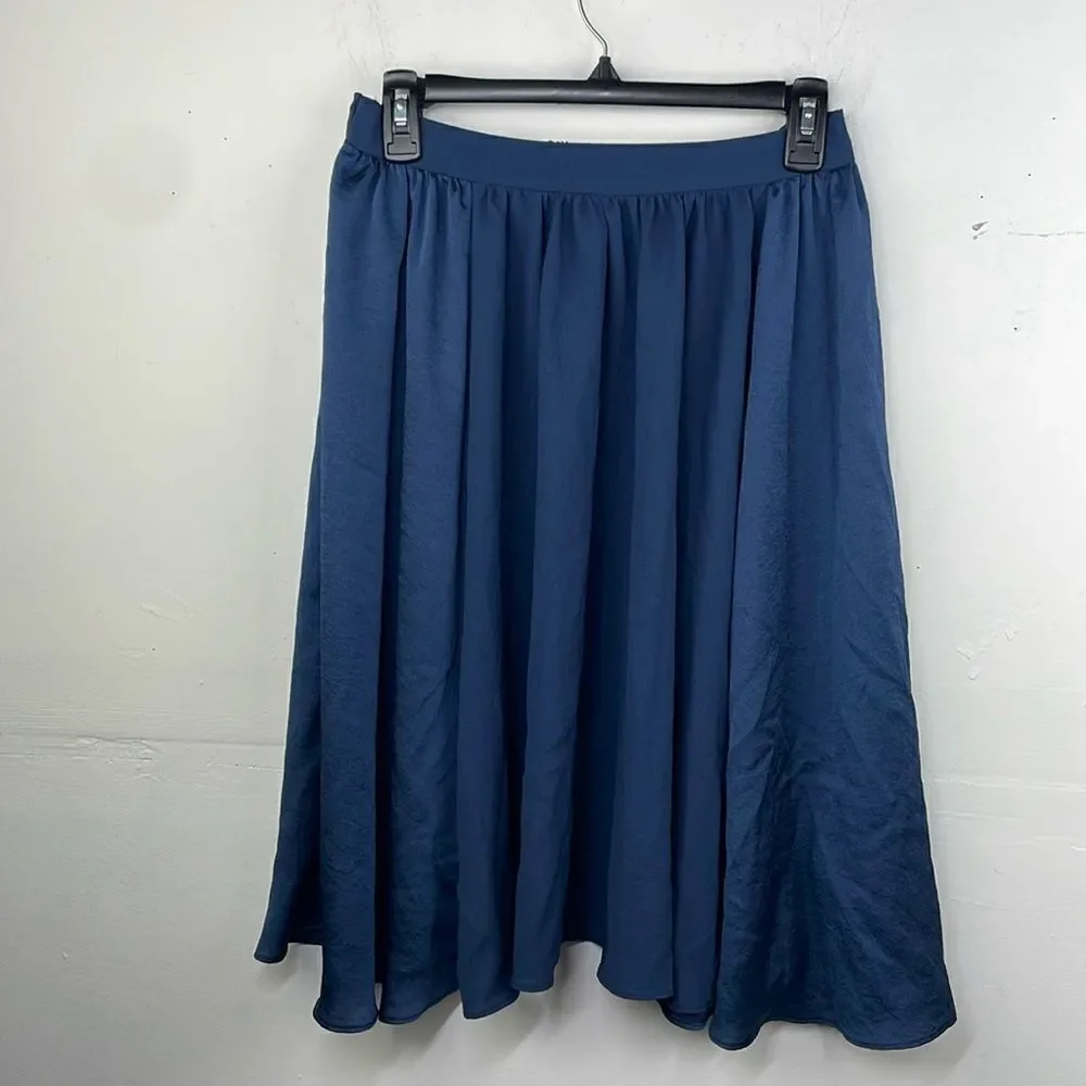 Zara Basics Dark Blue A line skirt size XS